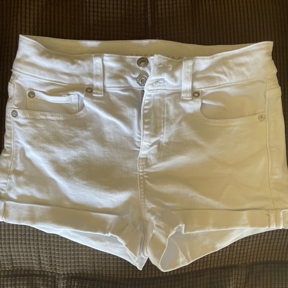American Eagle Women's White Denim Shorts